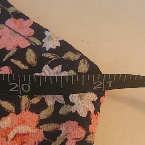 Pink and White Flowers Wrap Bust Spaghetti Strap Dress - Picture 14 of 14